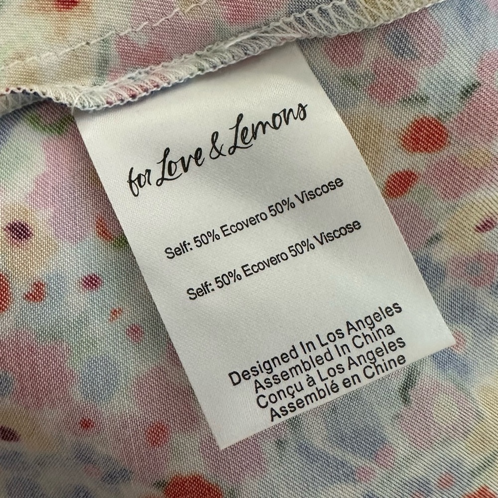 NWT For Love & Lemons Sasha Floral Mini Dress – Size XS - Picture 10 of 11